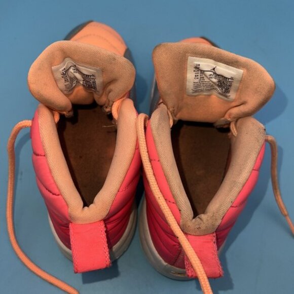 Nike Kids 1Y Jordan 12 Reto Sunrise Basketball Sneakers Orange Pink 510816-601 - Picture 10 of 12